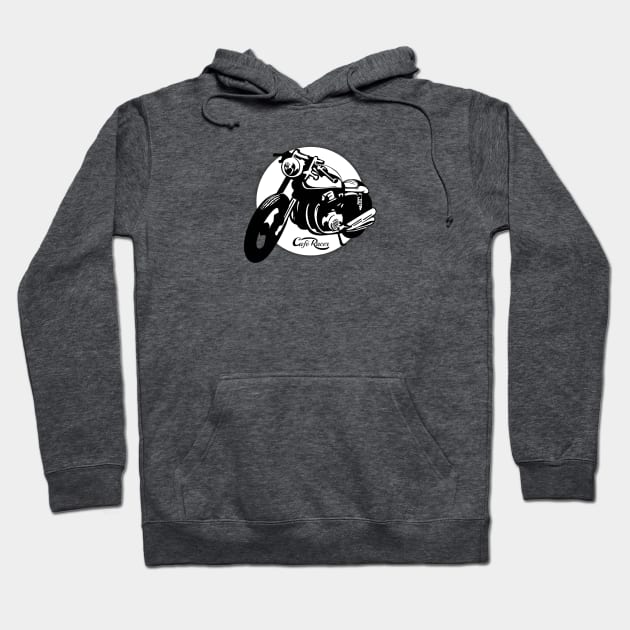 Cafe Racer Vintage Motorcycle Hoodie by Cre8tiveSpirit